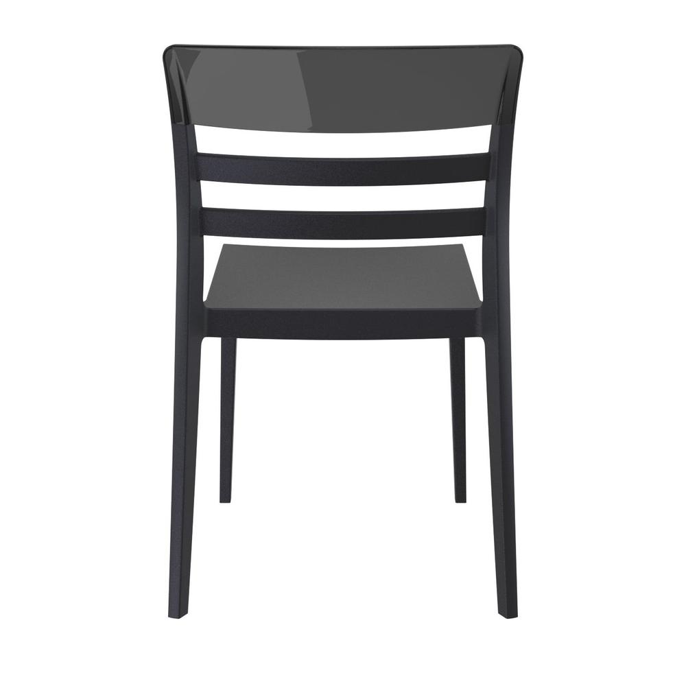 Moon Dining Chair Black Transparent Black, Set of 2. Picture 5