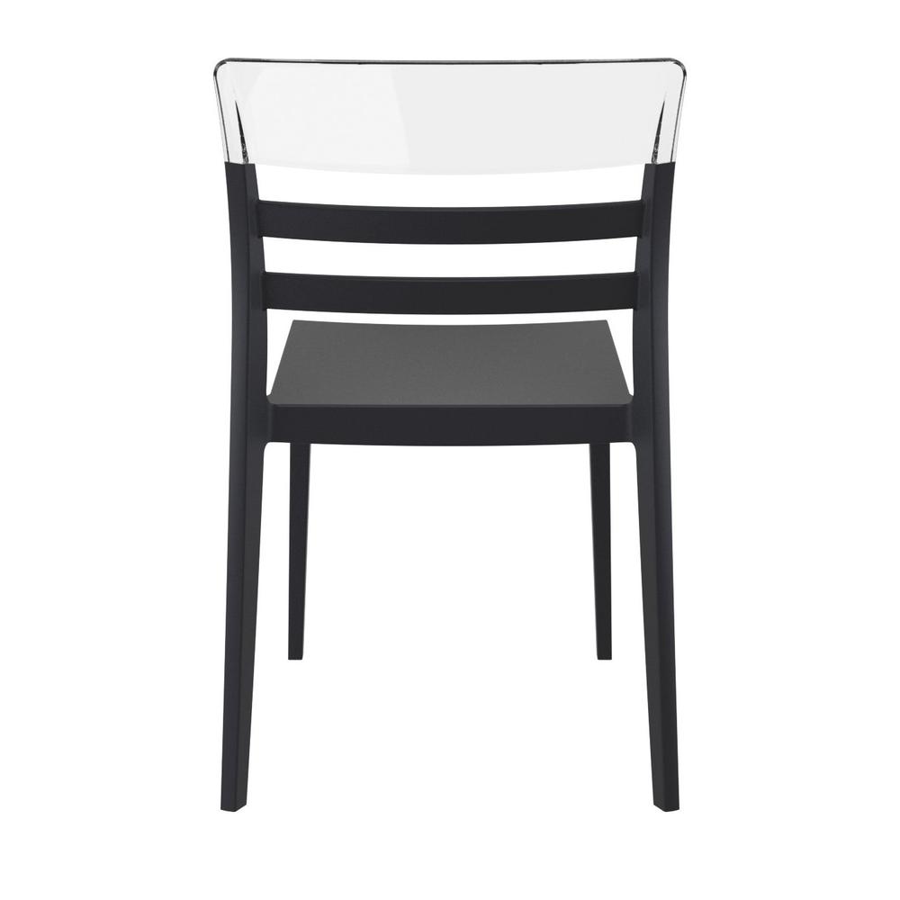 Moon Dining Chair Black Transparent Clear, set of 2. Picture 5