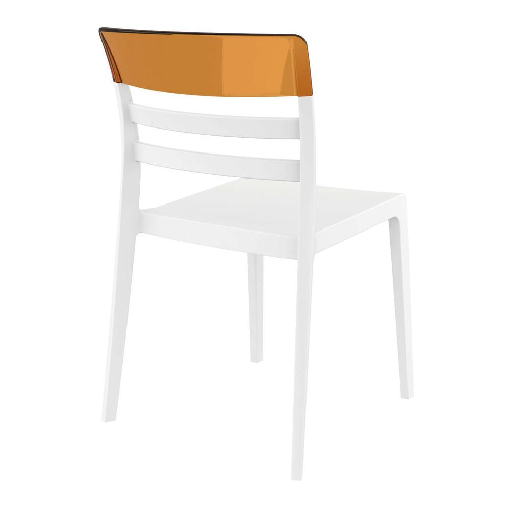 Dining Chair, Set of 2, White Transparent Amber, Belen Kox. Picture 1