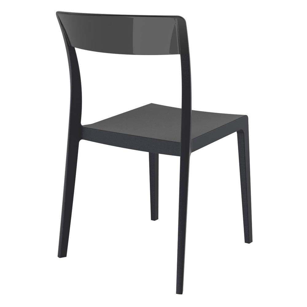 Flash Dining Chair Black Transparent Black, Set of 2. Picture 2