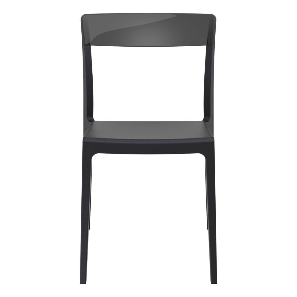 Flash Dining Chair Black Transparent Black, Set of 2. Picture 3