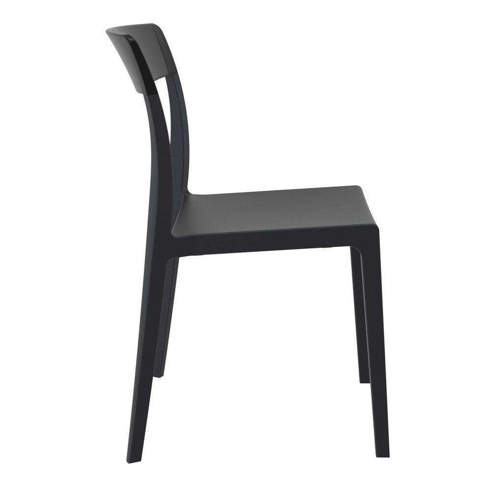 Flash Dining Chair Black Transparent Black, Set of 2. Picture 4