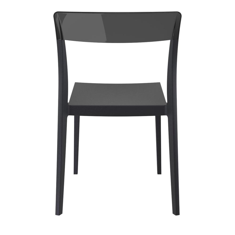 Flash Dining Chair Black Transparent Black, Set of 2. Picture 5