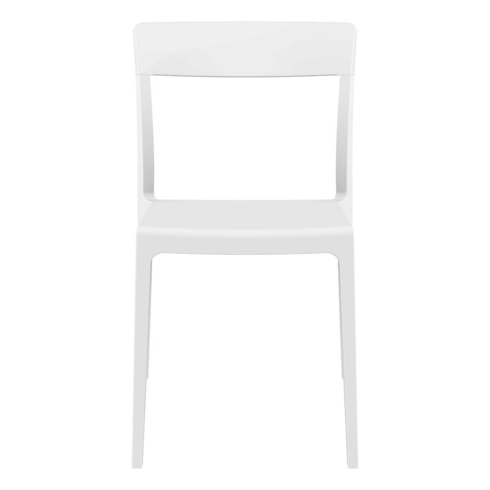 Flash Dining Chair White Glossy White, set of 2. Picture 3