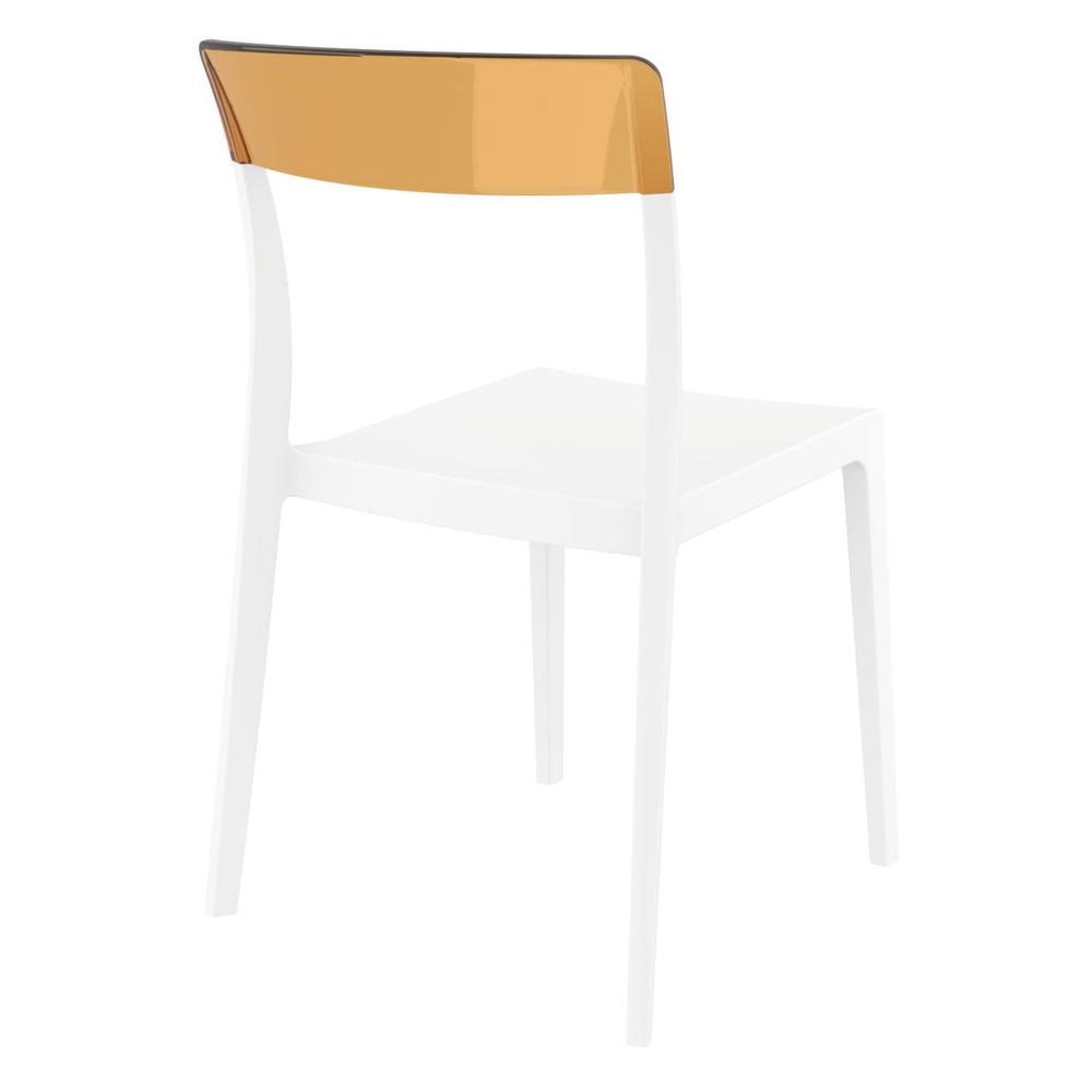 Flash Dining Chair White Transparent Amber, Set of 2. Picture 2