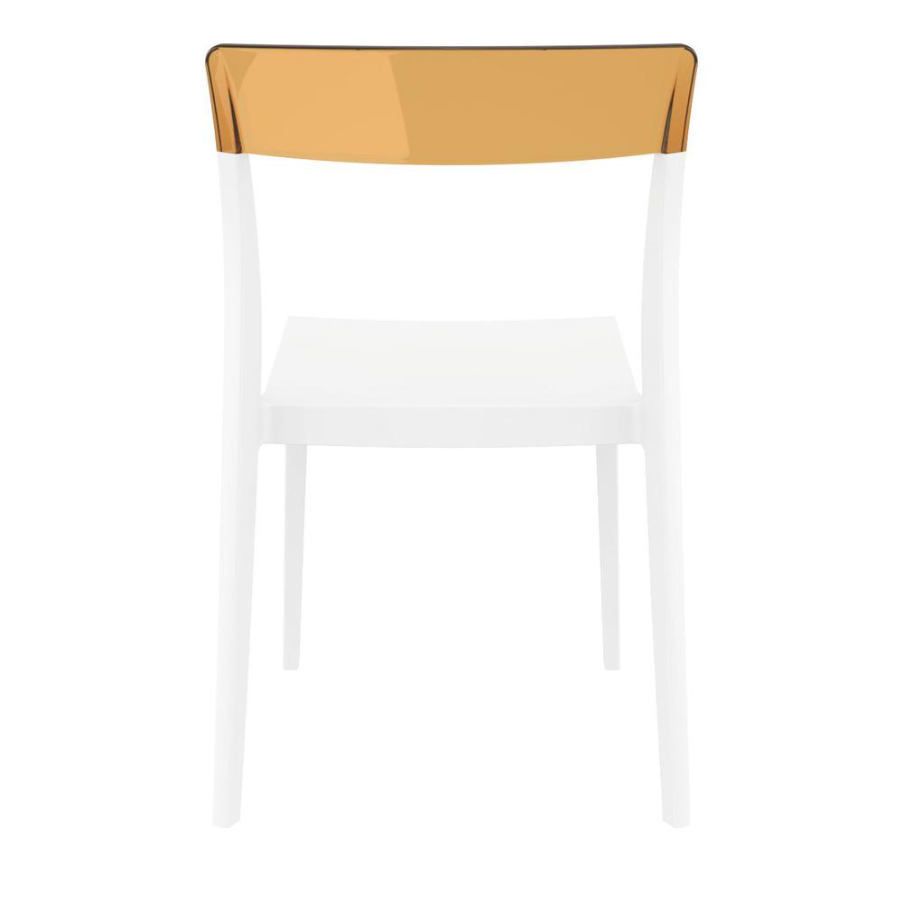 Flash Dining Chair White Transparent Amber, Set of 2. Picture 5