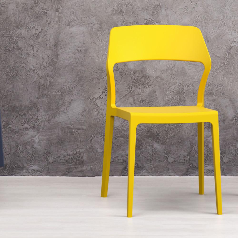 Snow Dining Chair Yellow, Set of 2. Picture 6