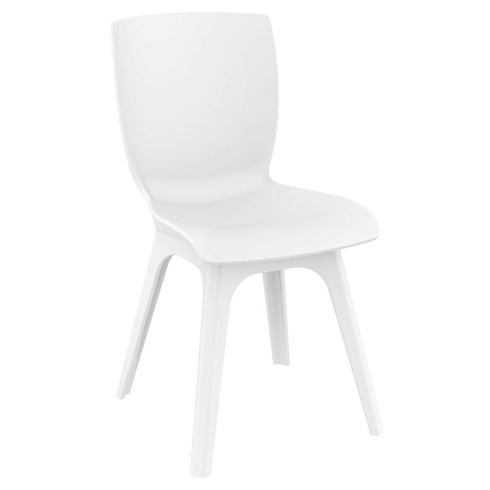 Mio PP Modern Dining Set White 7 Piece with 55 inch Air Table. Picture 3