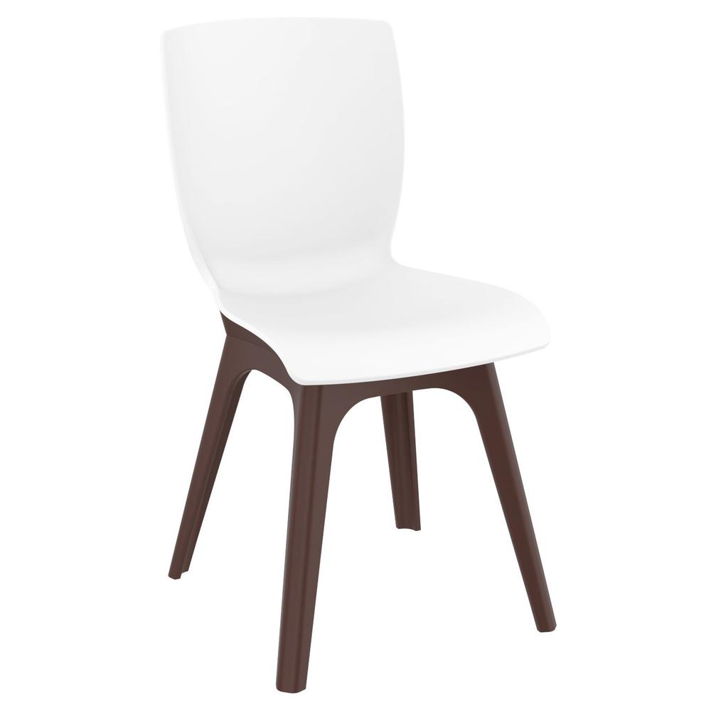Mio PP Modern Chair Brown White, Set of 2. Picture 1