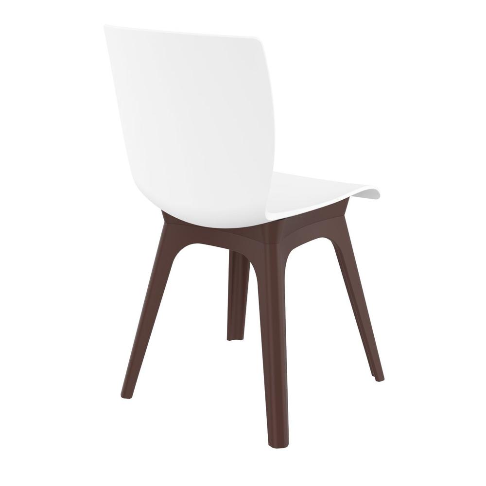 Mio PP Modern Chair Brown White, Set of 2. Picture 2