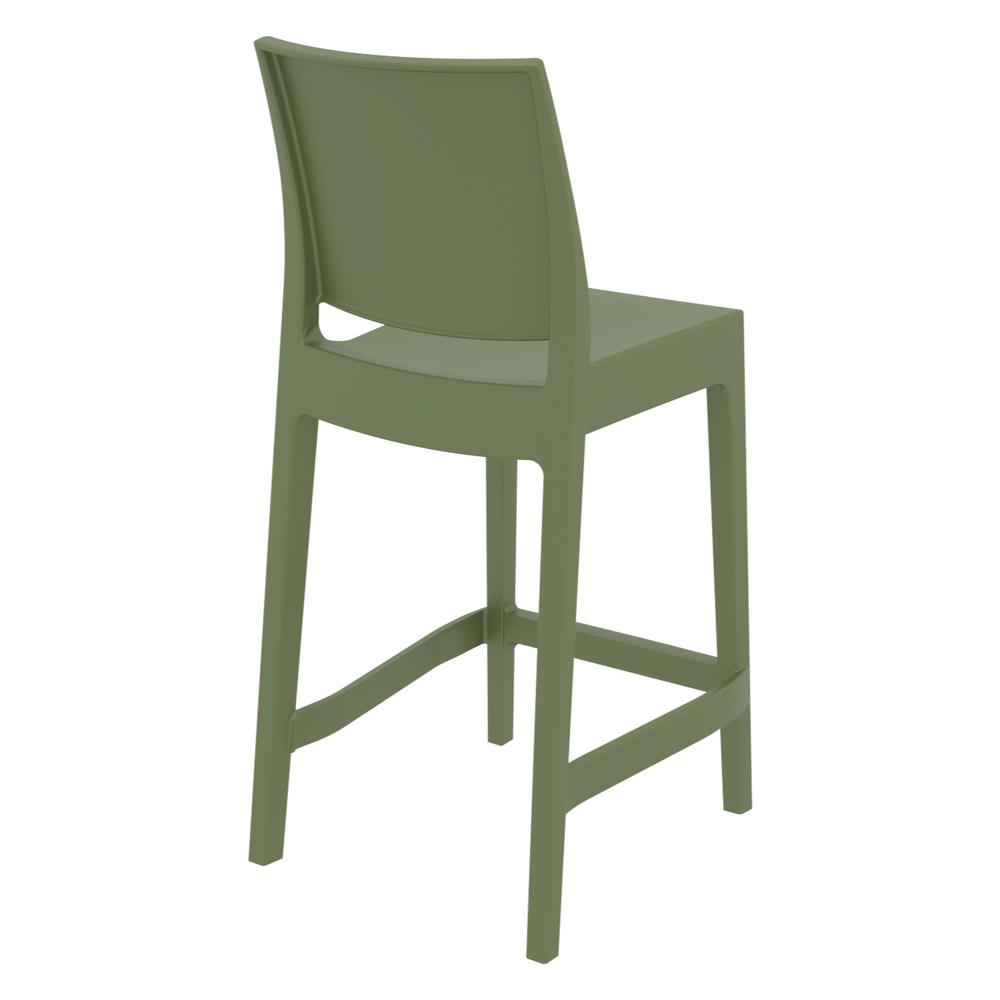 Maya Resin Counter Stool Olive Green, Set of 2. Picture 2