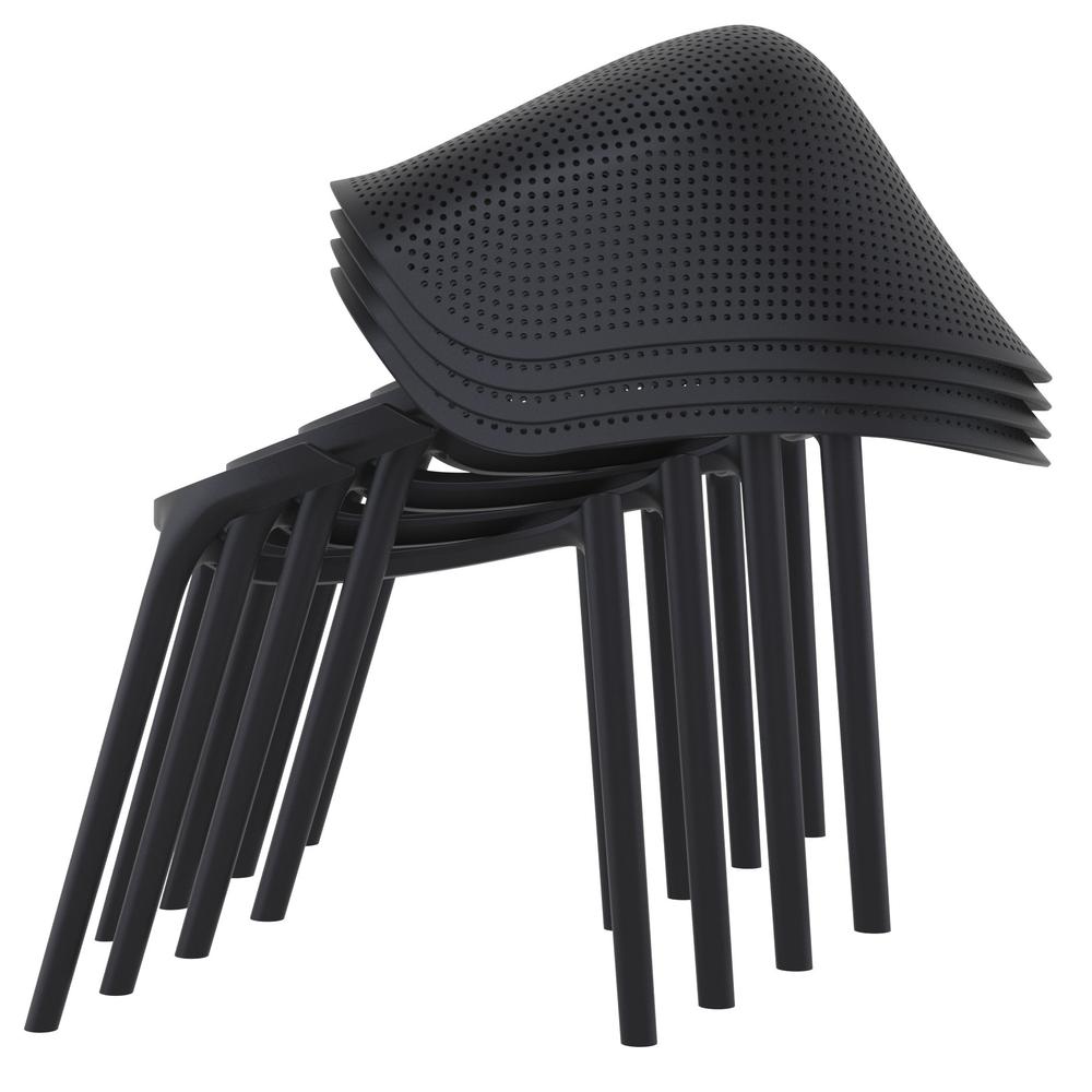 Outdoor Dining Chair Black - Set Of 2. Picture 10