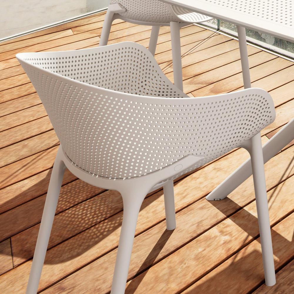 Sky Outdoor Dining Chair White, set of 2. Picture 10