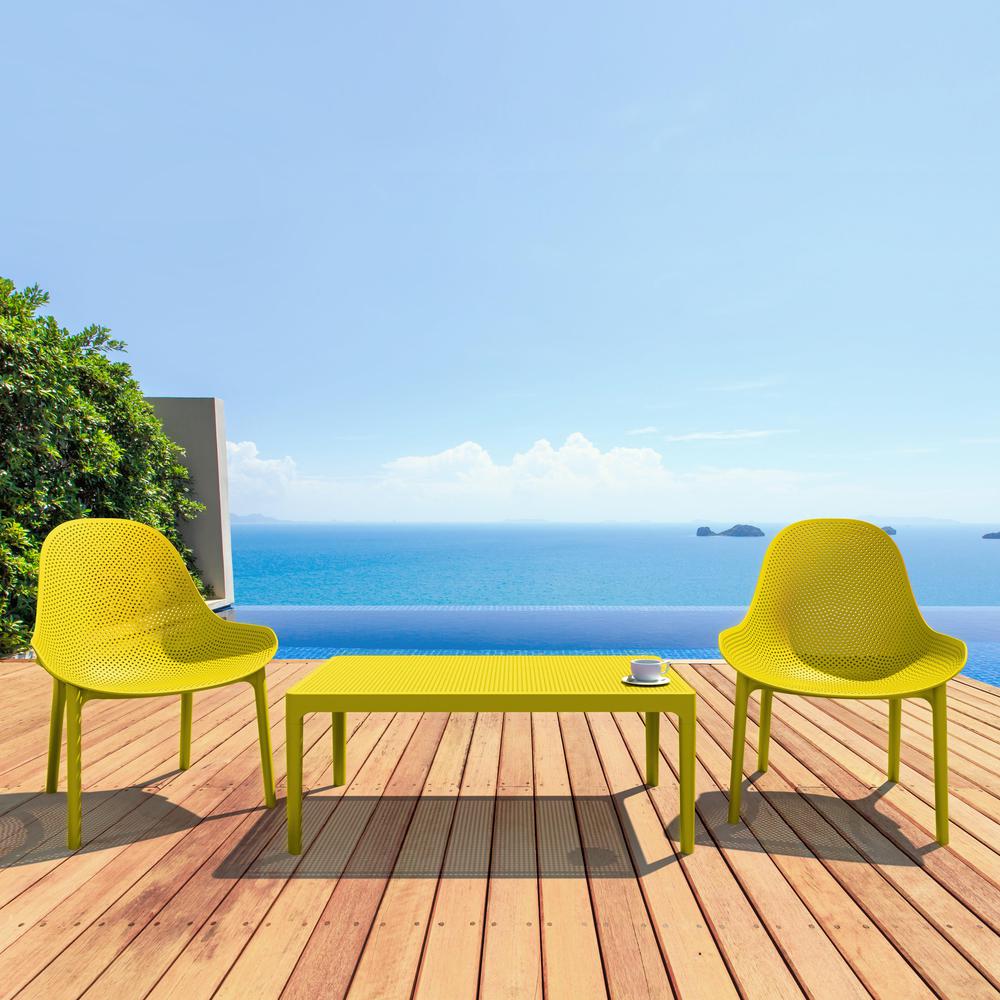 Sky Lounge Chair Yellow, set of 2. Picture 7