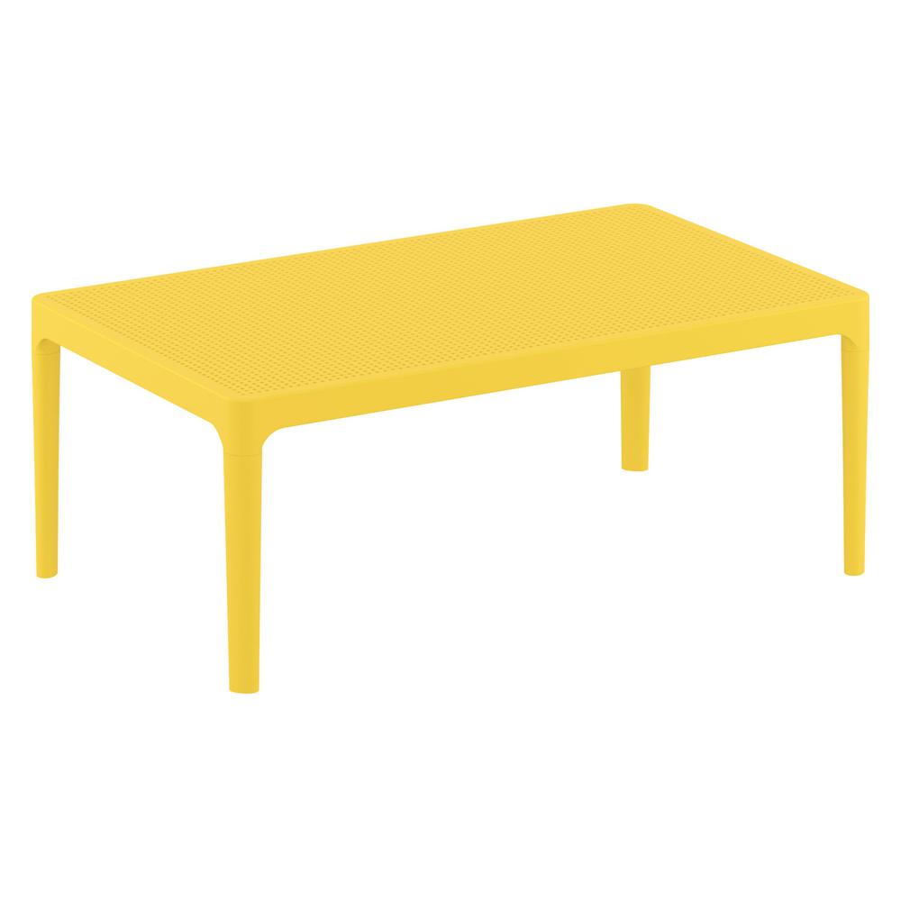Sky Lounge Table 39 inch Yellow. Picture 1