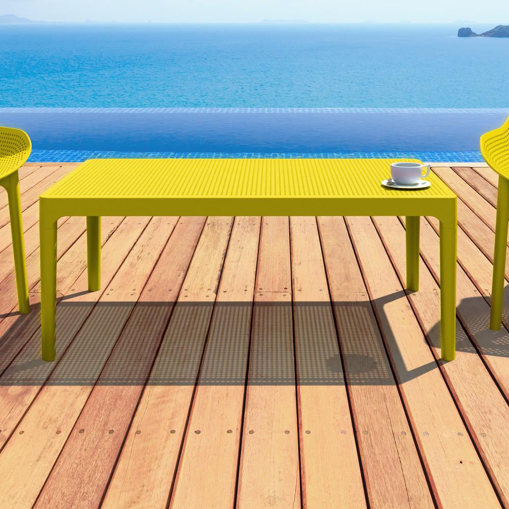 Sky Lounge Table 39 inch Yellow. Picture 4