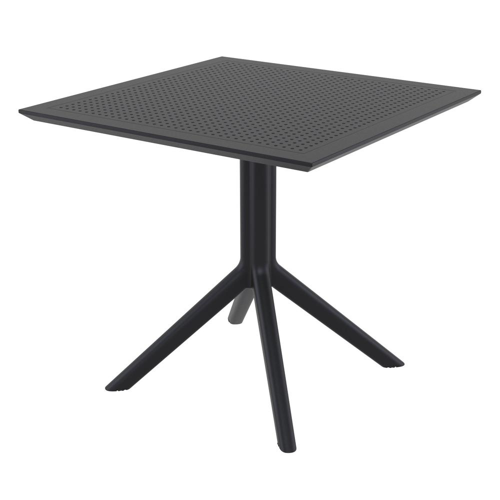 Sky Square Table 31 inch Black. Picture 1