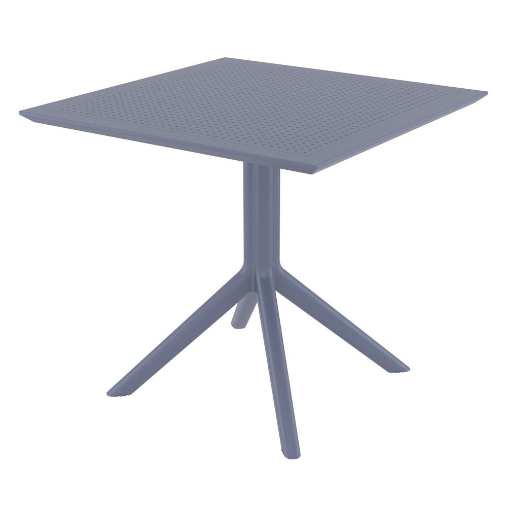 Sky Square Table 31 inch Dark Gray. Picture 1