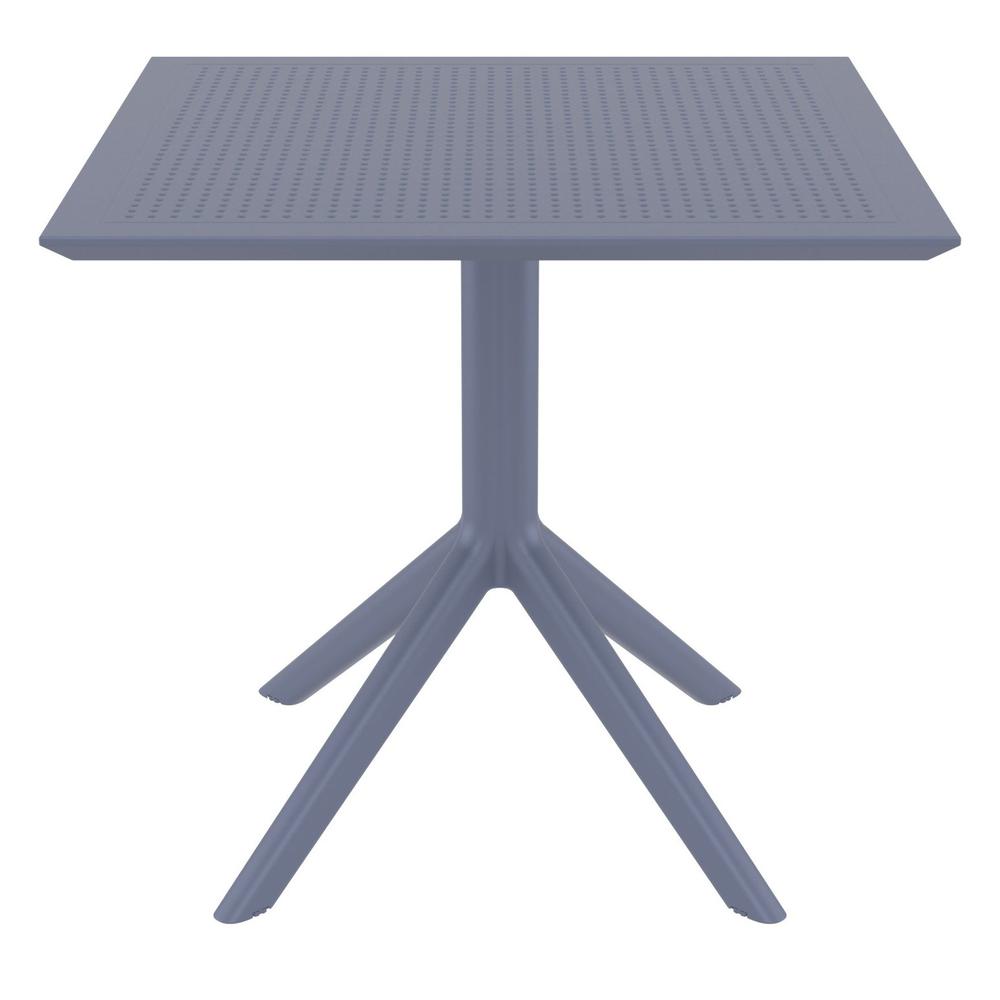 Sky Square Table 31 inch Dark Gray. Picture 2