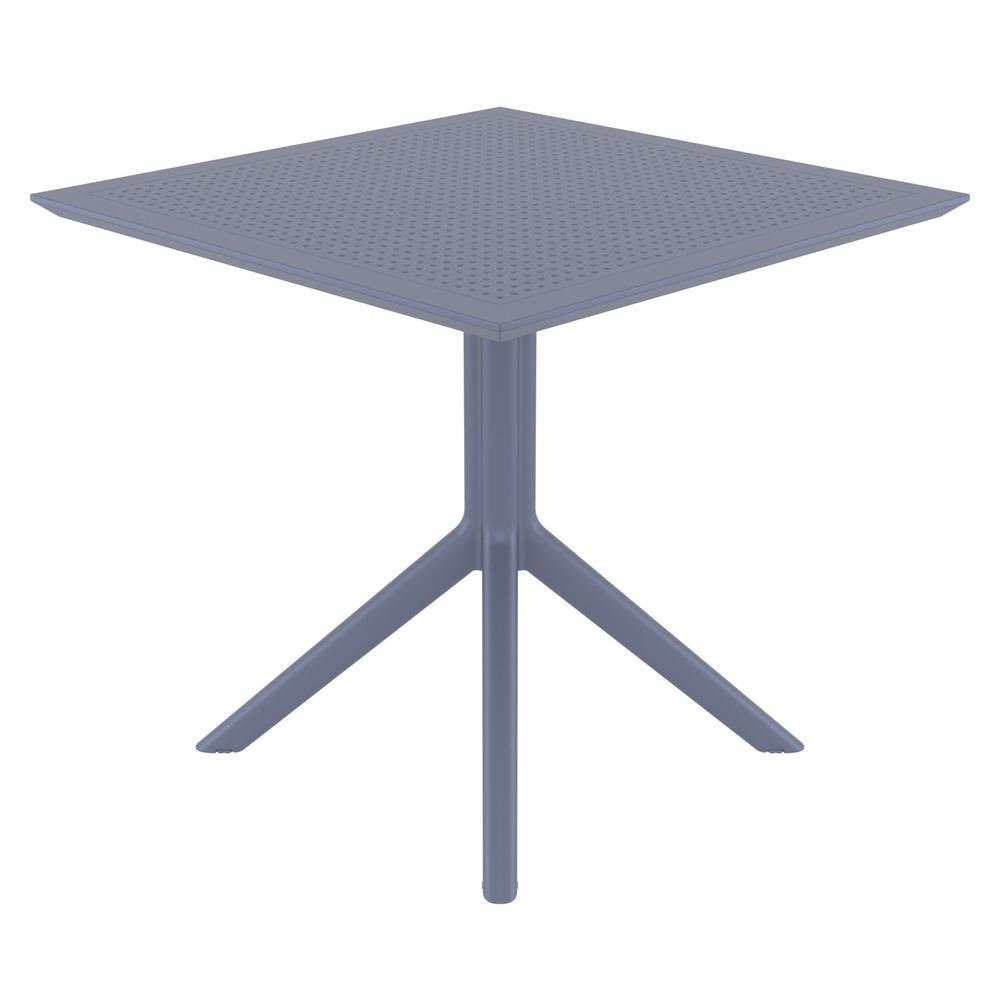 Sky Square Table 31 inch Dark Gray. Picture 3