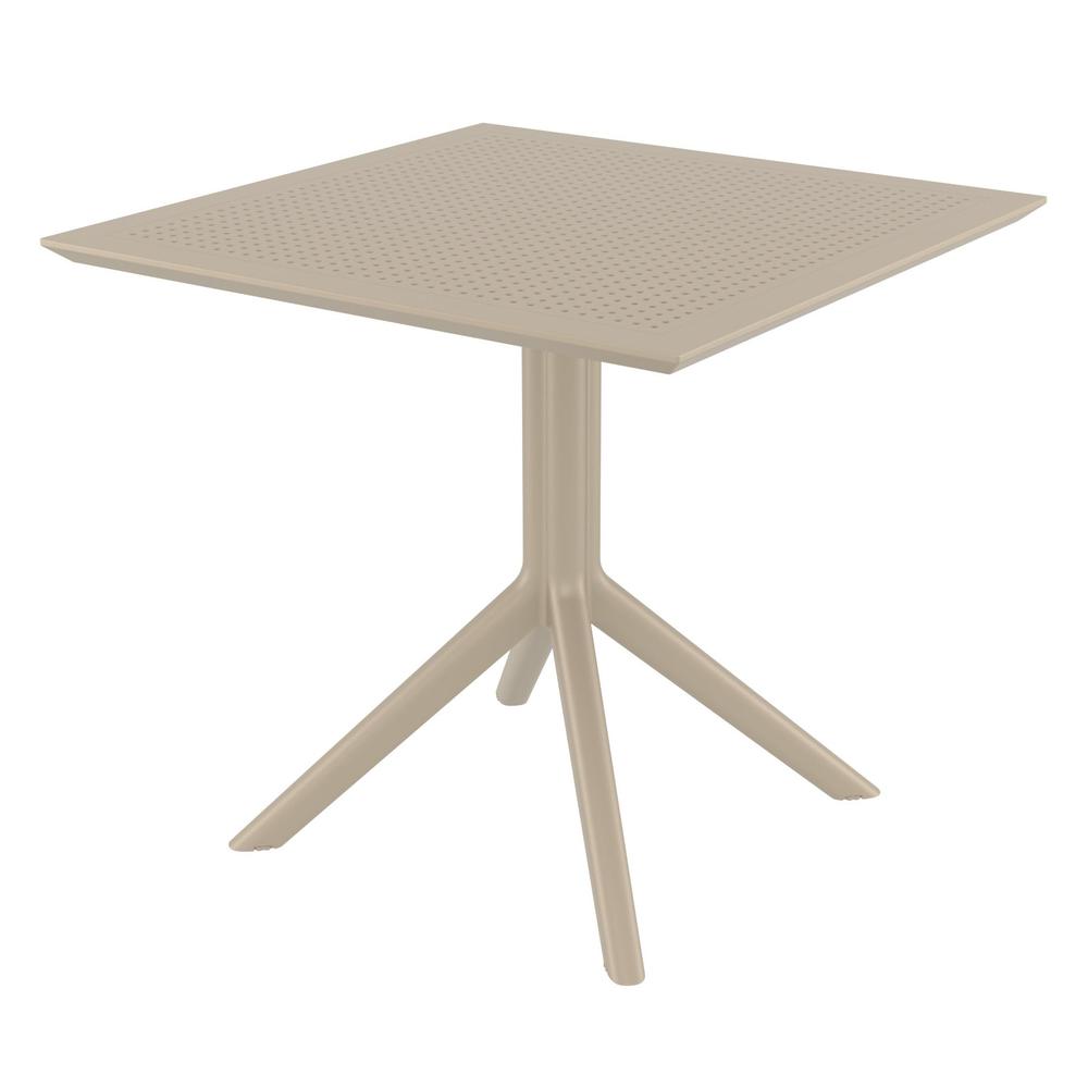 Sky Square Table 31 inch Taupe. Picture 1