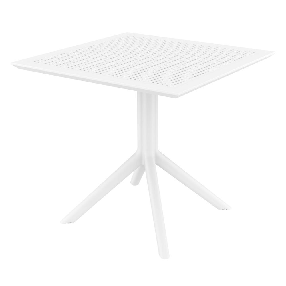 Sky Square Table 31 inch White. Picture 1