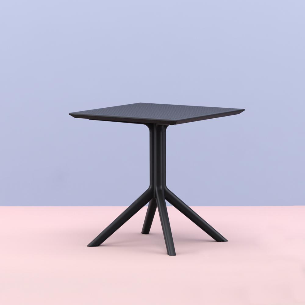 Sky Square Table 27 inch Black. Picture 4