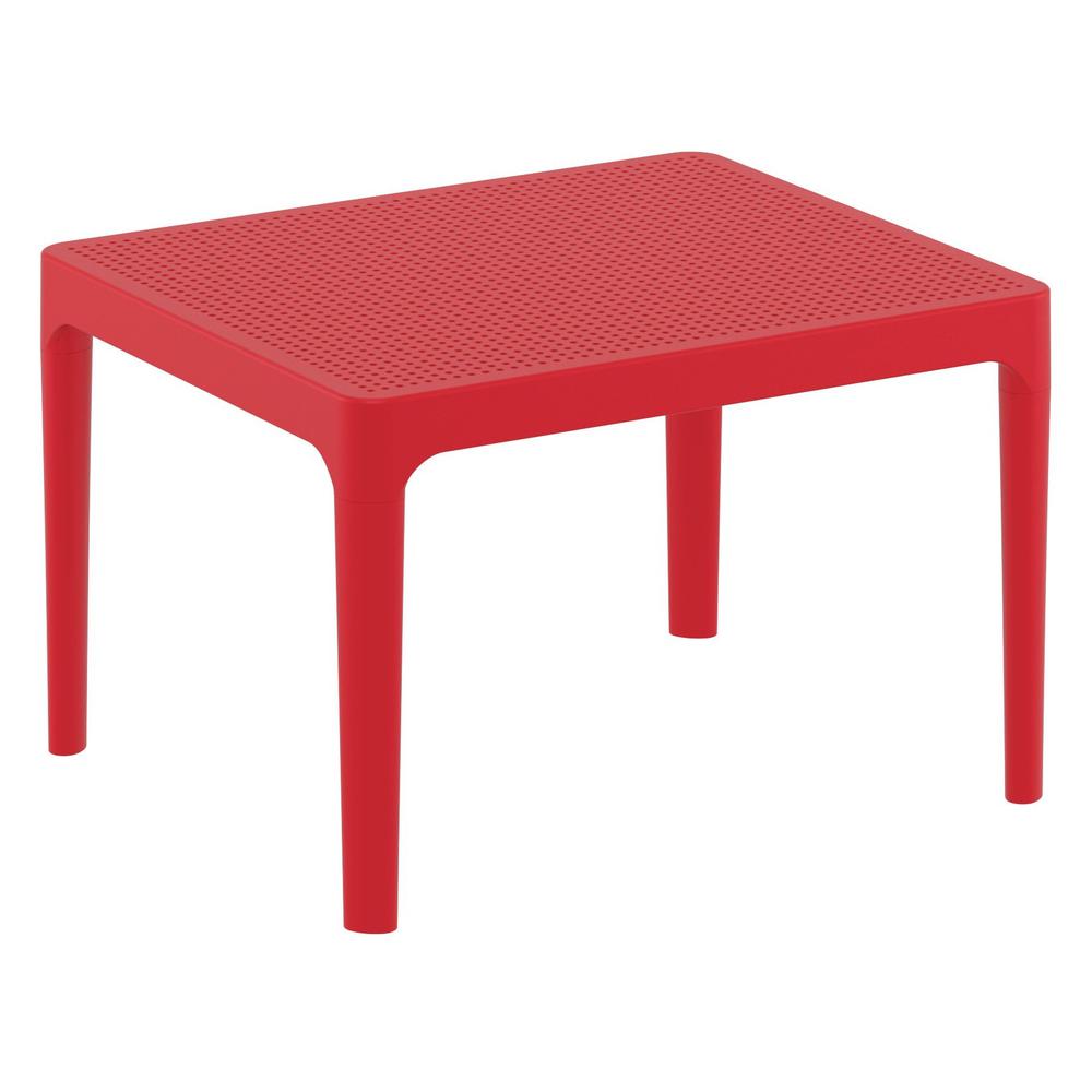 Sky Side Table 24 inch Red. Picture 1