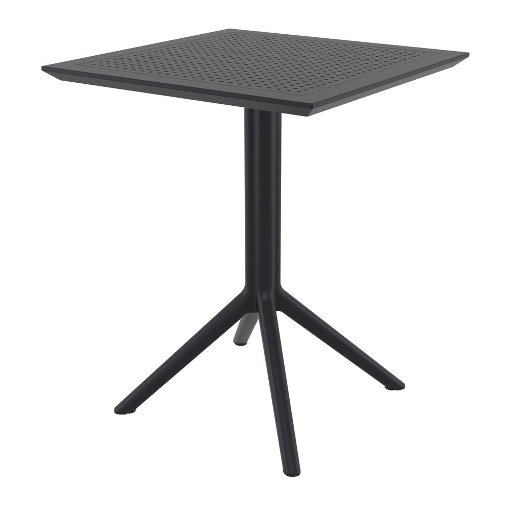 Sky Square Folding Table 24 inch Black. Picture 1