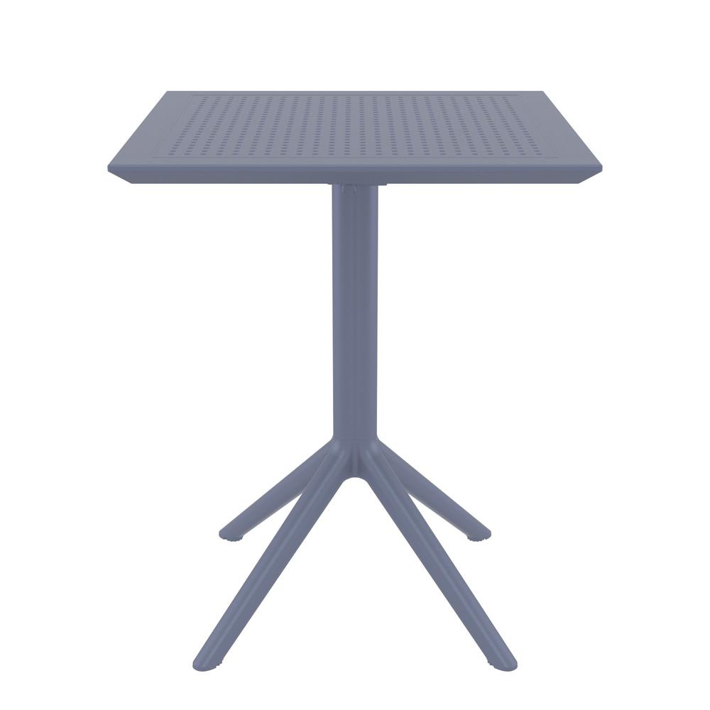 Sky Square Folding Table 24 inch Dark Gray. Picture 5