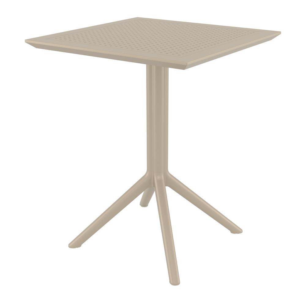 Sky Square Folding Table 24 inch Taupe. The main picture.