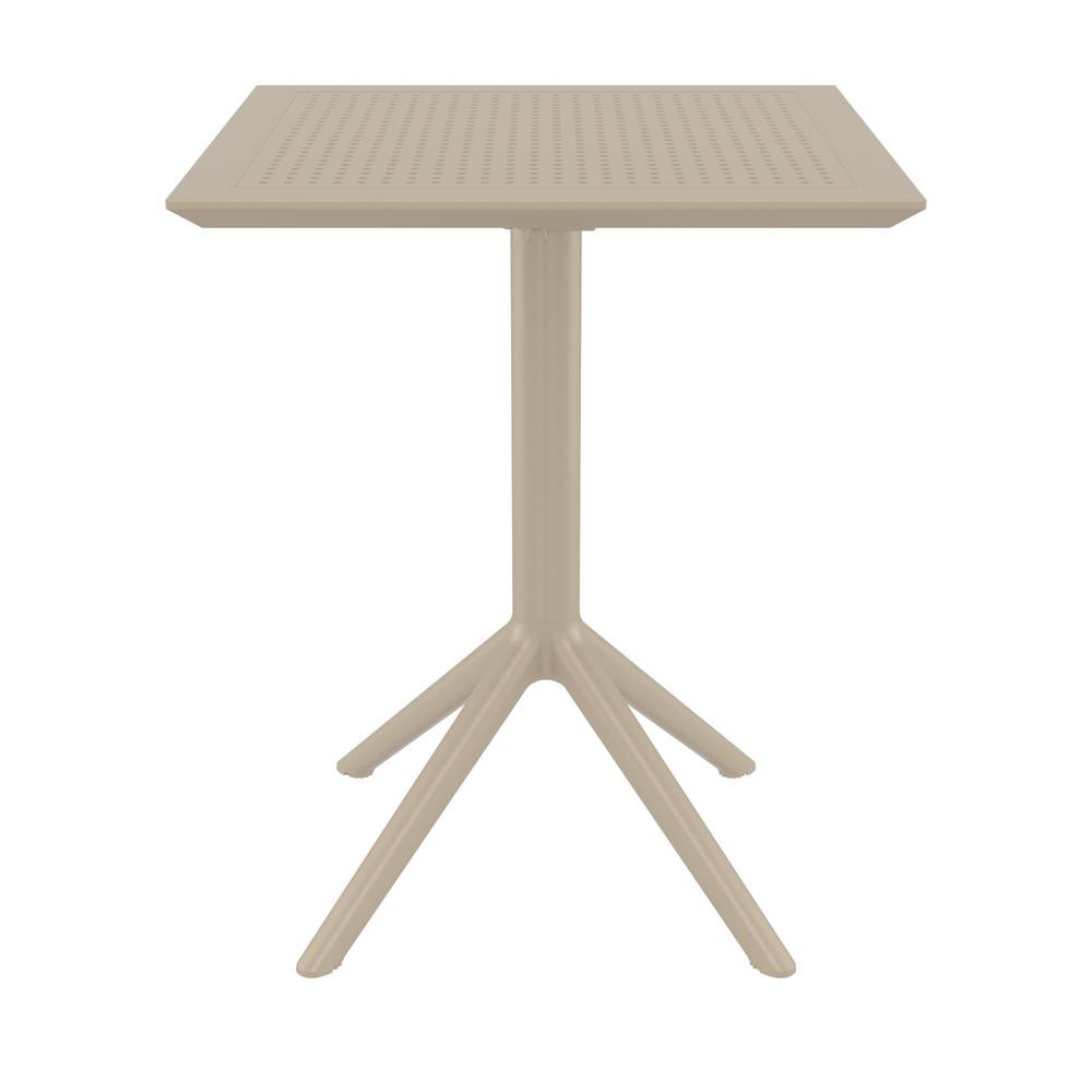 Sky Square Folding Table 24 inch Taupe. Picture 4