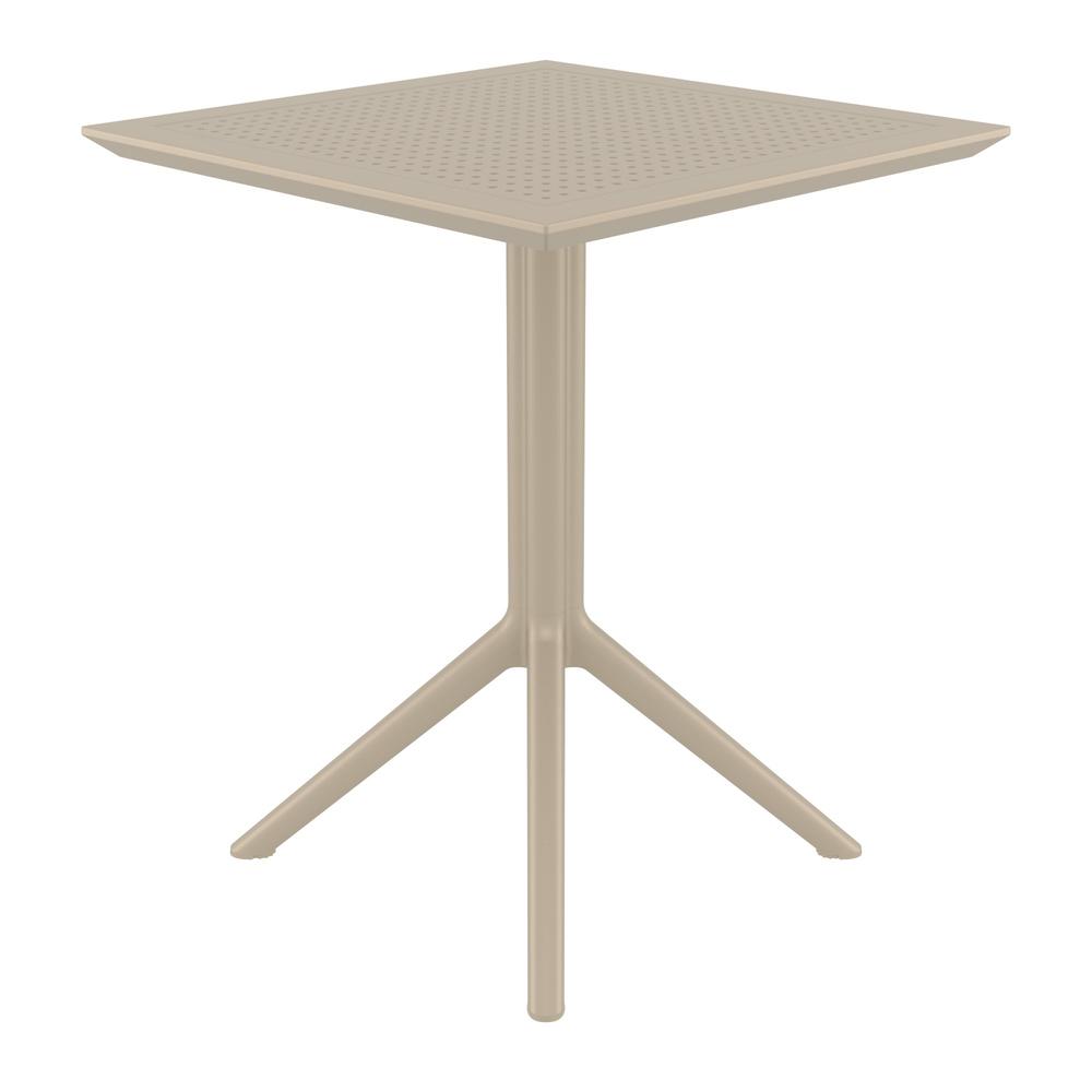 Sky Square Folding Table 24 inch Taupe. Picture 5