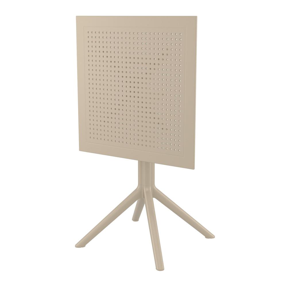 Sky Square Folding Table 24 inch Taupe. Picture 9
