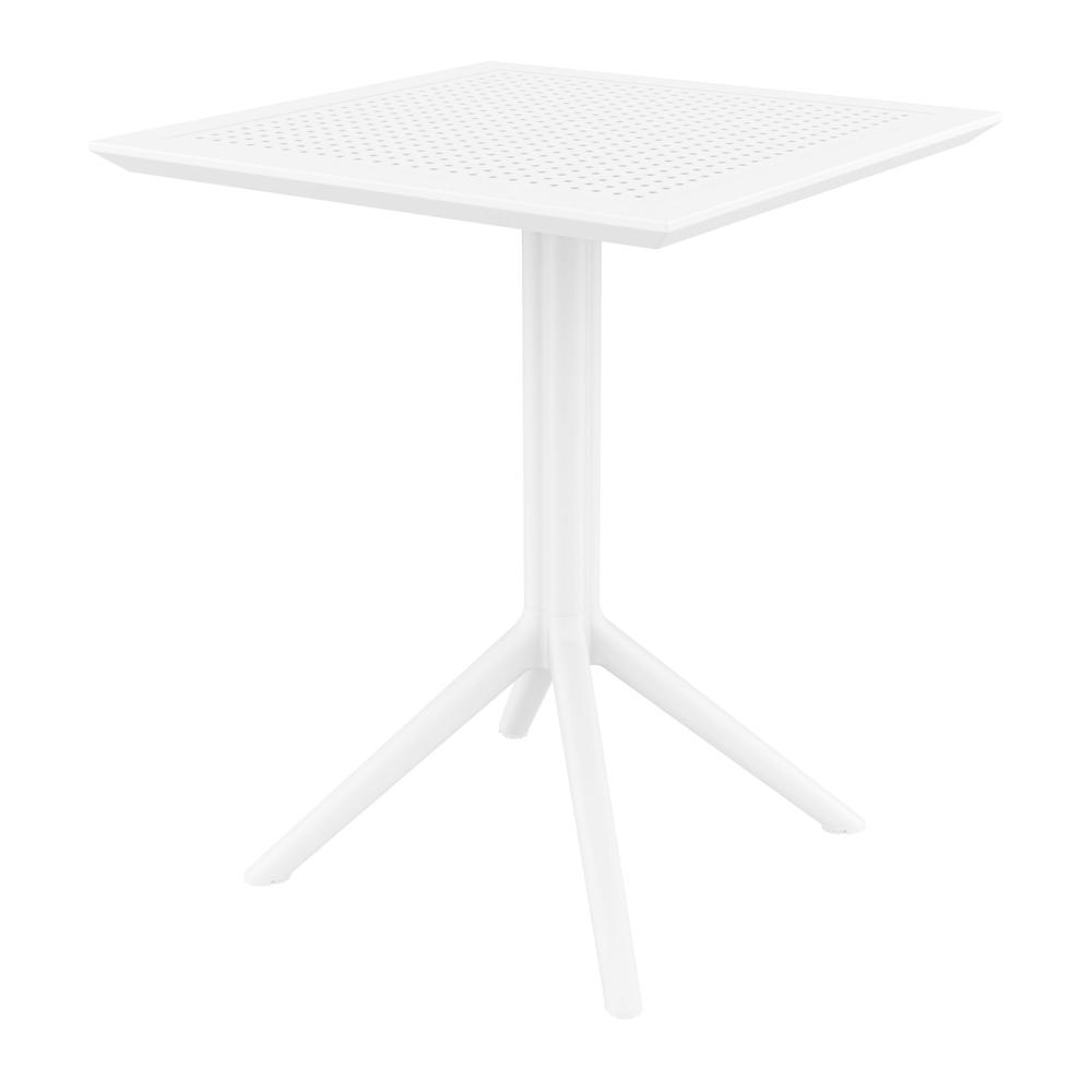 Sky Square Folding Table 24 inch White. Picture 1