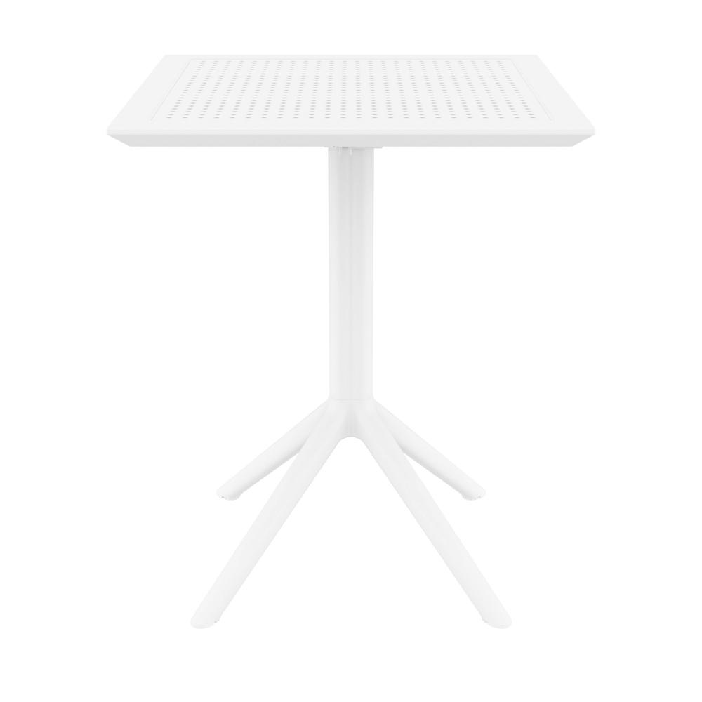 Sky Square Folding Table 24 inch White. Picture 5