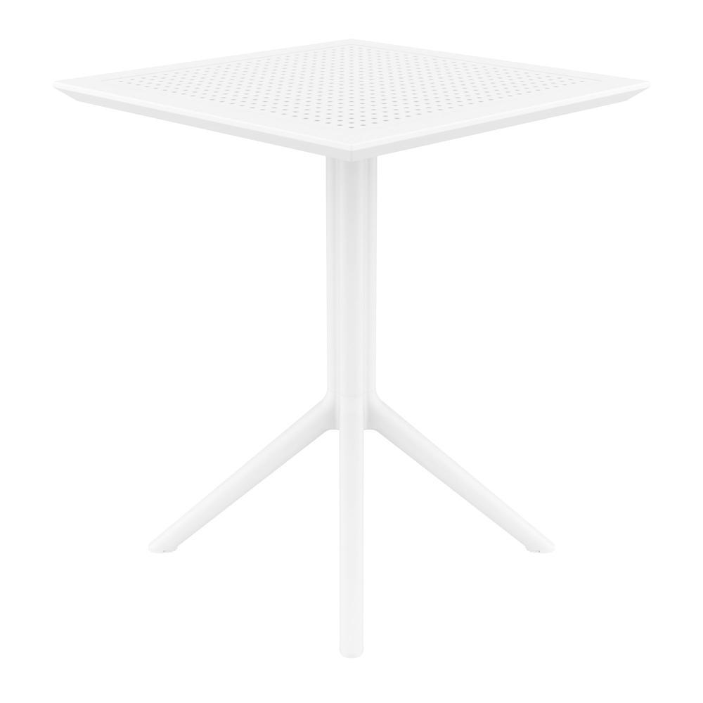Sky Square Folding Table 24 inch White. Picture 6