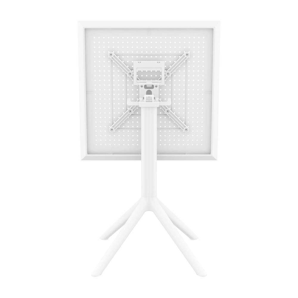 Sky Square Folding Table 24 inch White. Picture 7