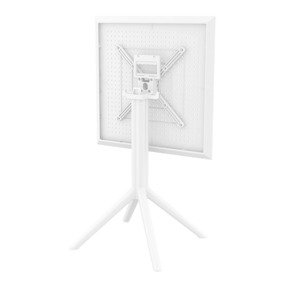 Sky Square Folding Table 24 inch White. Picture 8