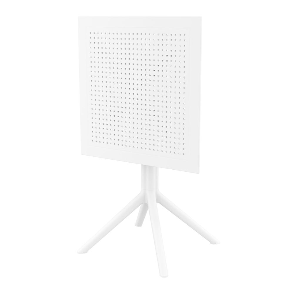 Sky Square Folding Table 24 inch White. Picture 10