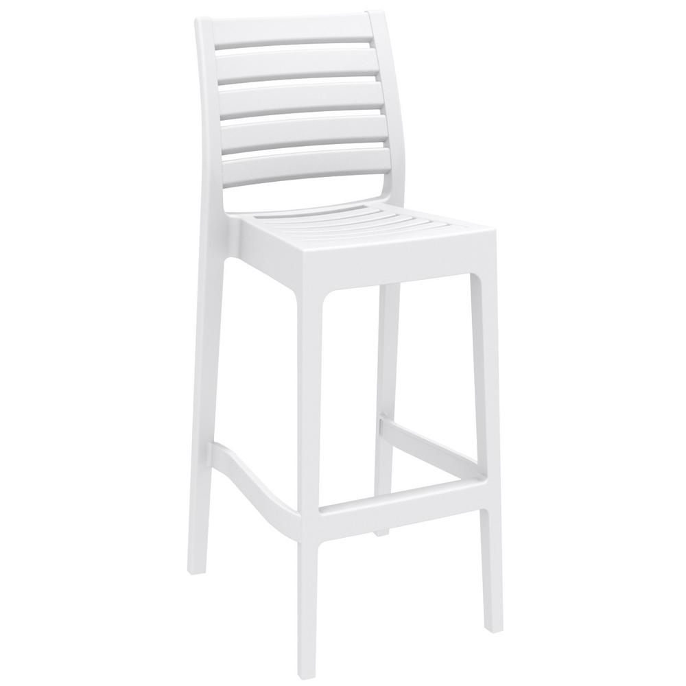 Sky Ares Square Bar Set with 2 Barstools White. Picture 1