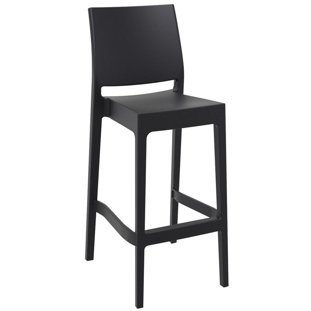 Sky Maya Square Bar Set with 2 Barstools Black. Picture 2