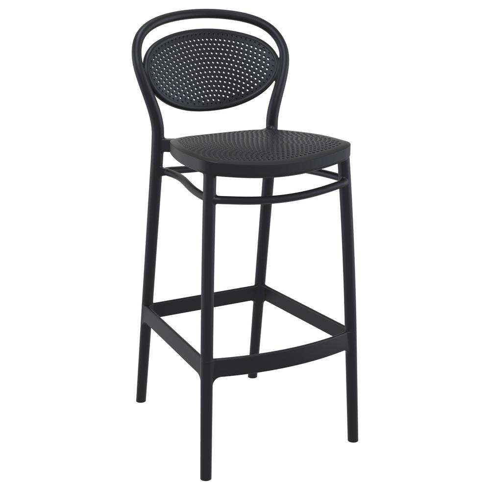 Sky Marcel Square Bar Set with 2 Barstools Black. Picture 2