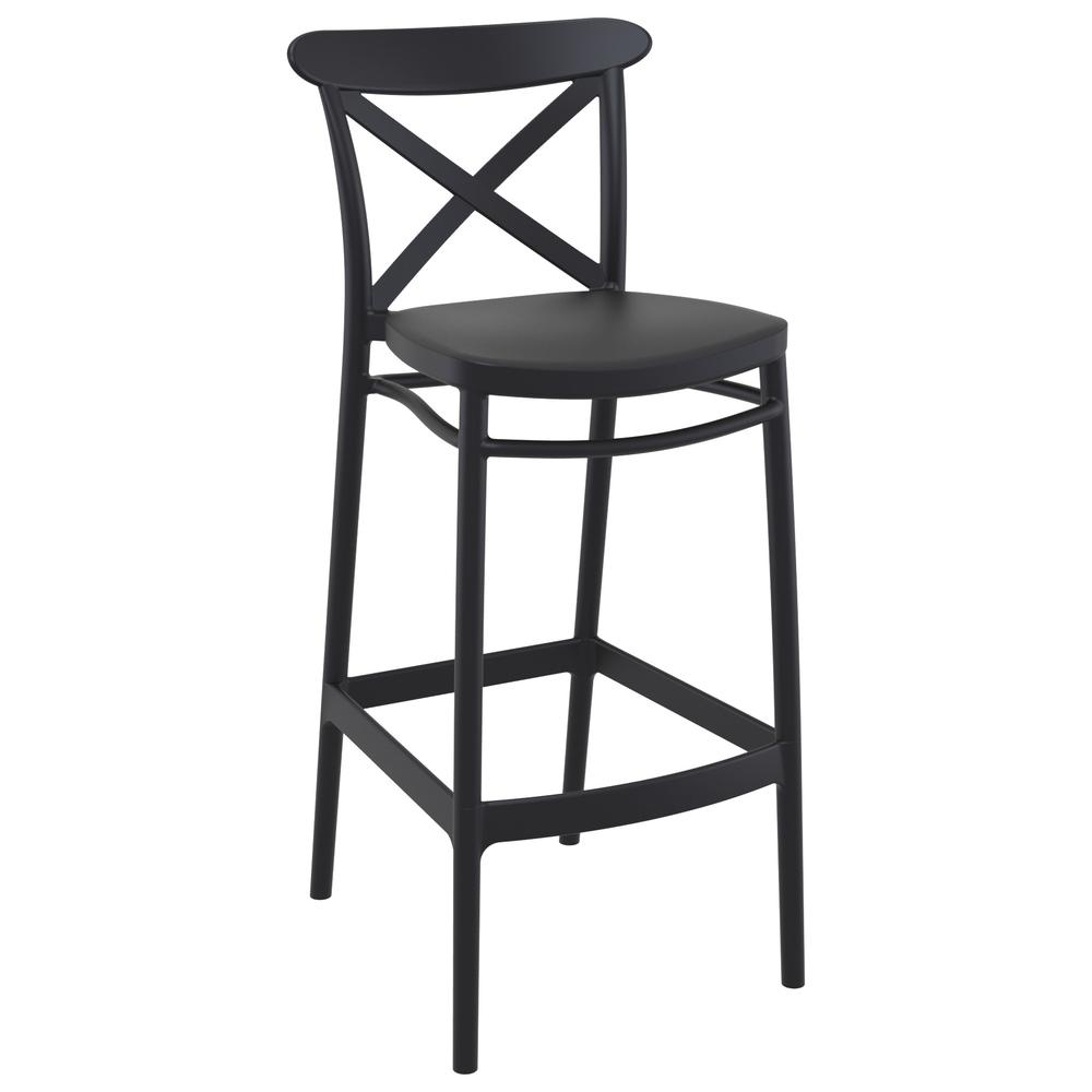 Sky Cross Square Bar Set with 2 Barstools Black. Picture 2