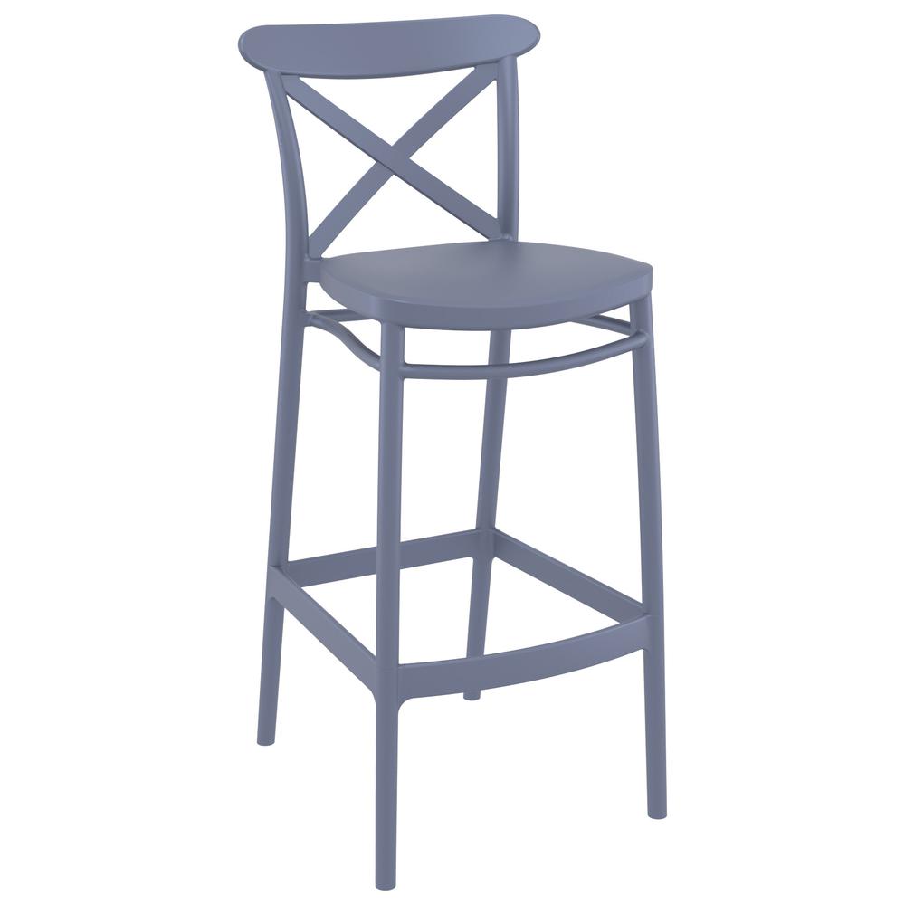 Sky Cross Square Bar Set with 2 Barstools Dark Gray. Picture 2
