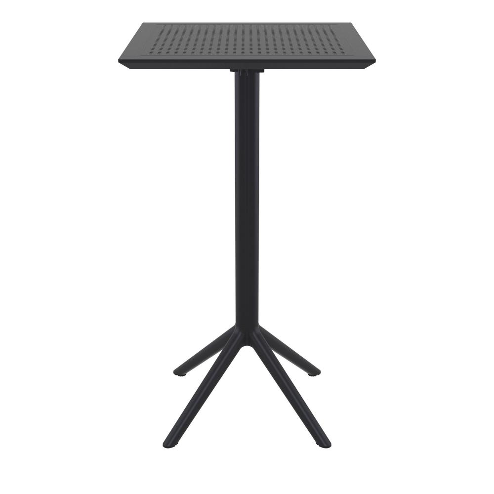 Sky Square Folding Bar Table 24 inch Black. Picture 3