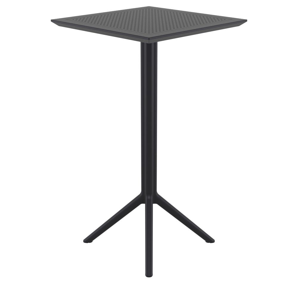 Sky Square Folding Bar Table 24 inch Black. Picture 4
