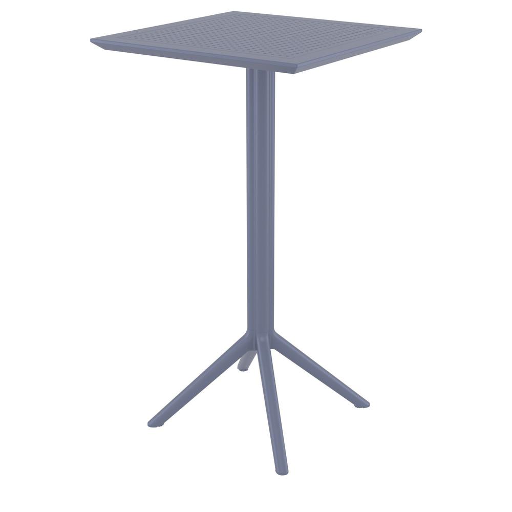 Sky Square Folding Bar Table 24 inch Dark Gray. Picture 1