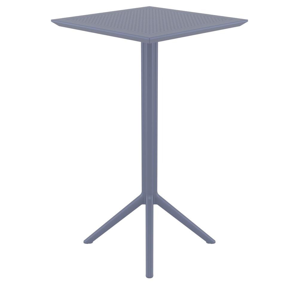 Sky Square Folding Bar Table 24 inch Dark Gray. Picture 4