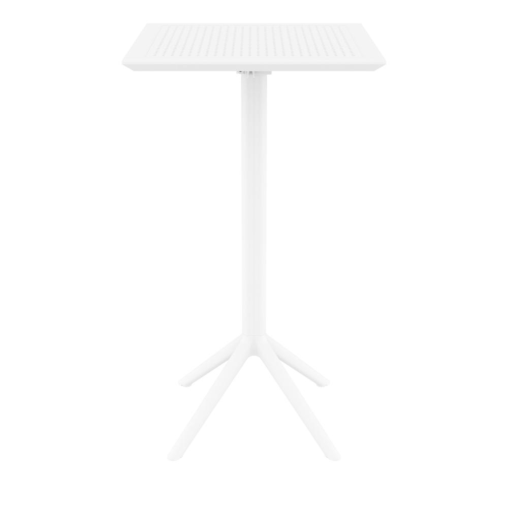 Sky Square Folding Bar Table 24 inch White. Picture 4